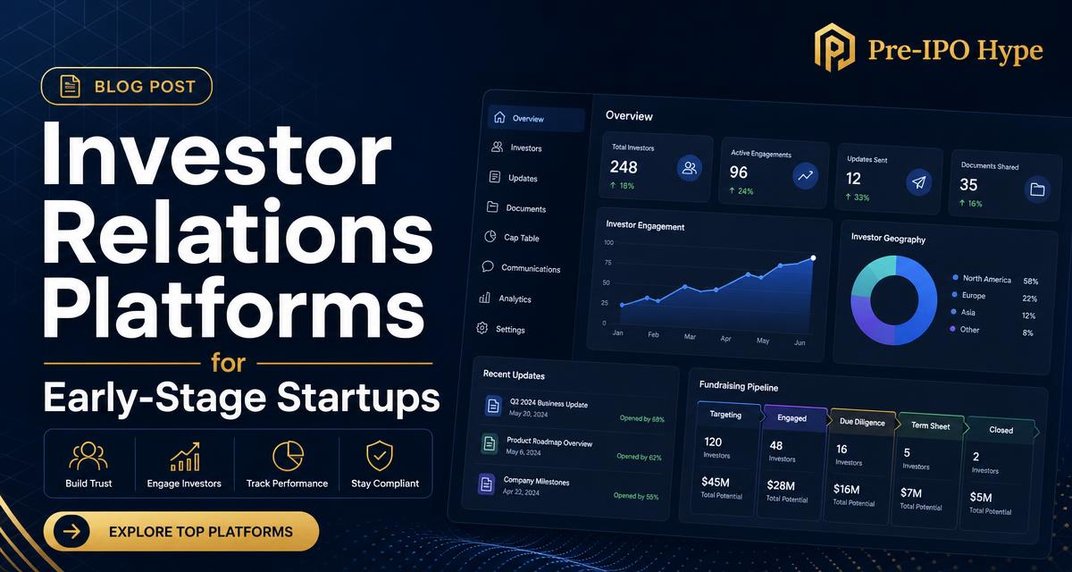 Investor relations platforms comparison dashboard for early-stage startups